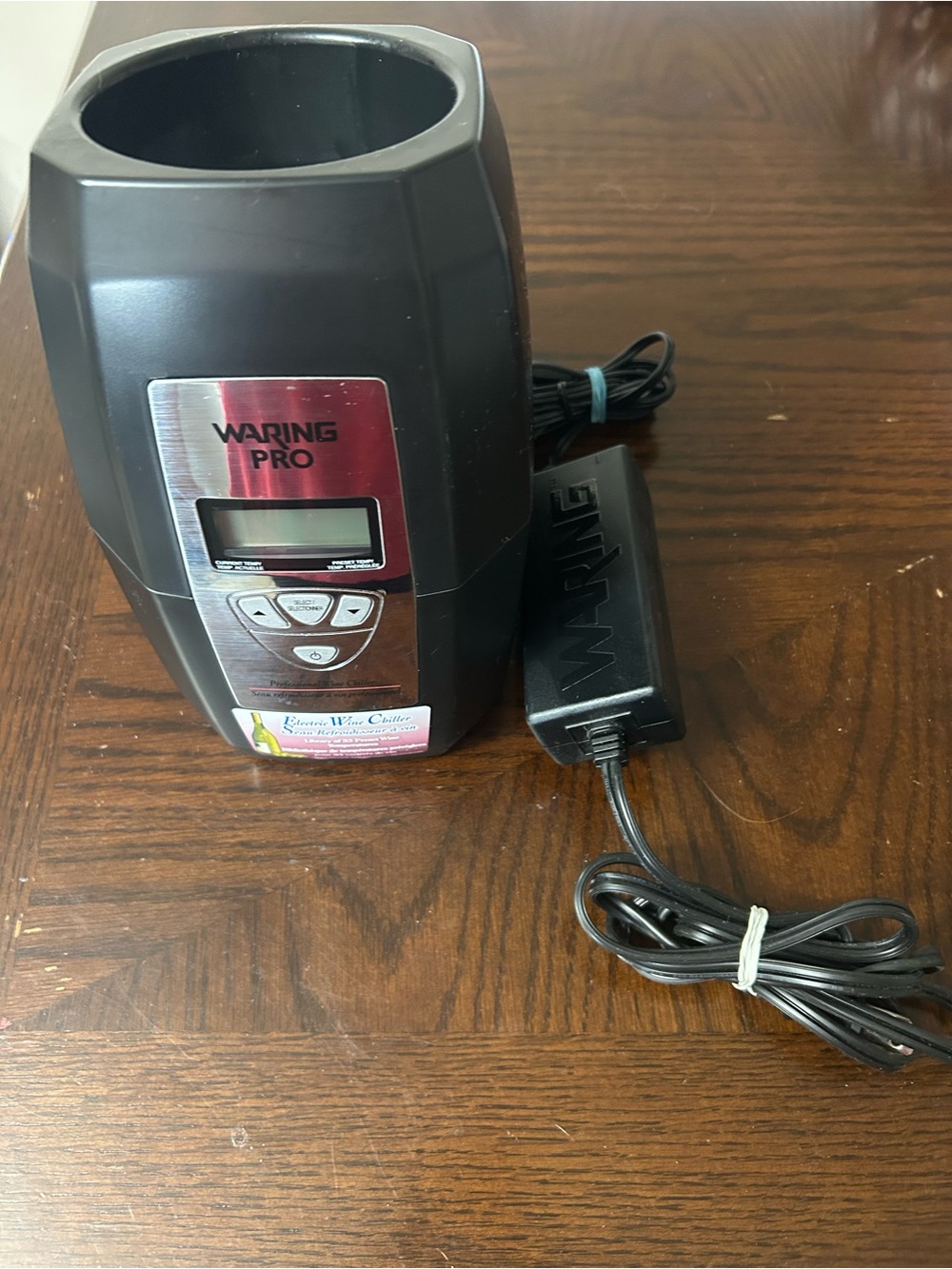 Waring Pro Black Countertop Wine Chiller with Digital Display